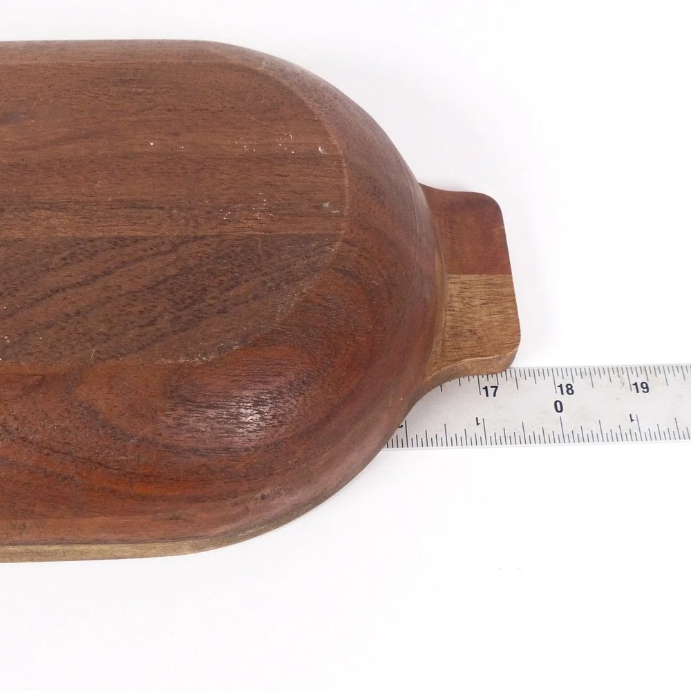 Pottery Barn Chateau Handcrafted Acacia Wood Dough Bowl Serving Tray Platter
